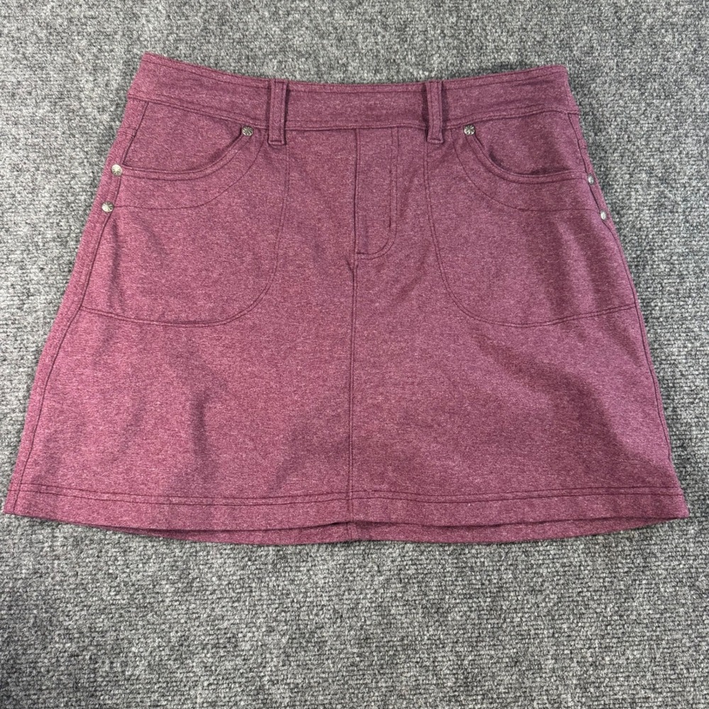 Athleta Womens Heathered Berry Purple Active Skort Built In‎ Shorts Size S